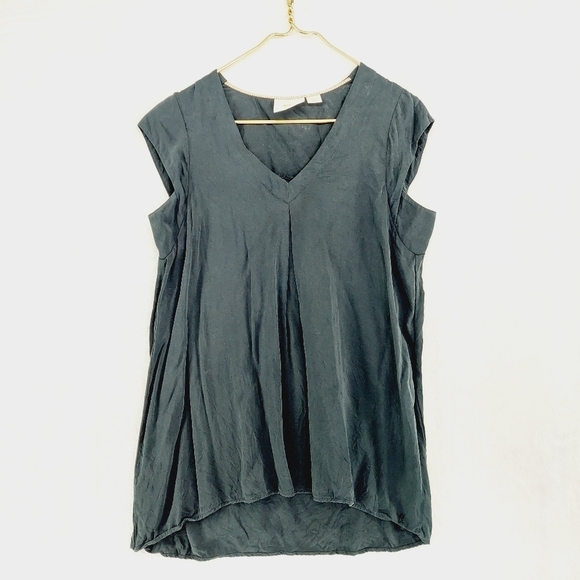 Anthropologie Maeve Ally Tunic Black Cutouts Summer Lagenlook Top P2952 - Picture 2 of 10